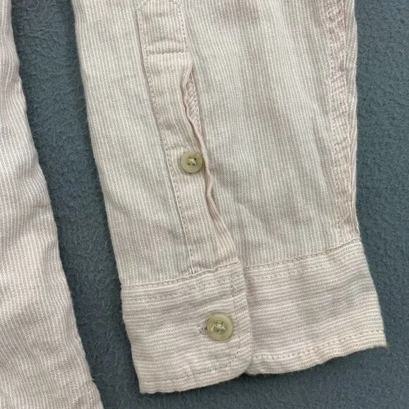 Abercrombie & Fitch Top Button Up Boyfriend Size XL Long Sleeve Pink Soft Cotton - Picture 5 of 16